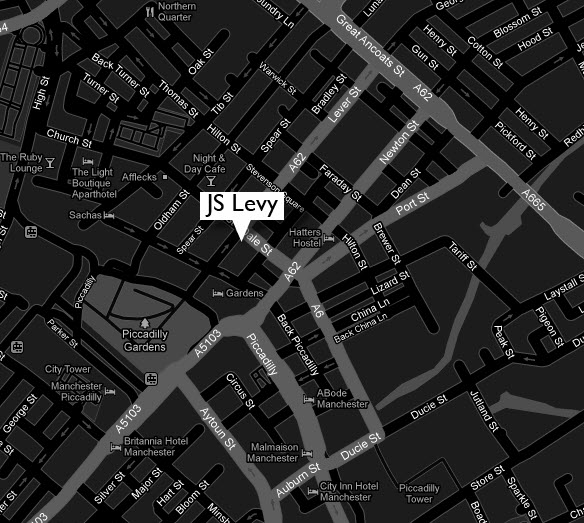 JS levy manchester showrooms map